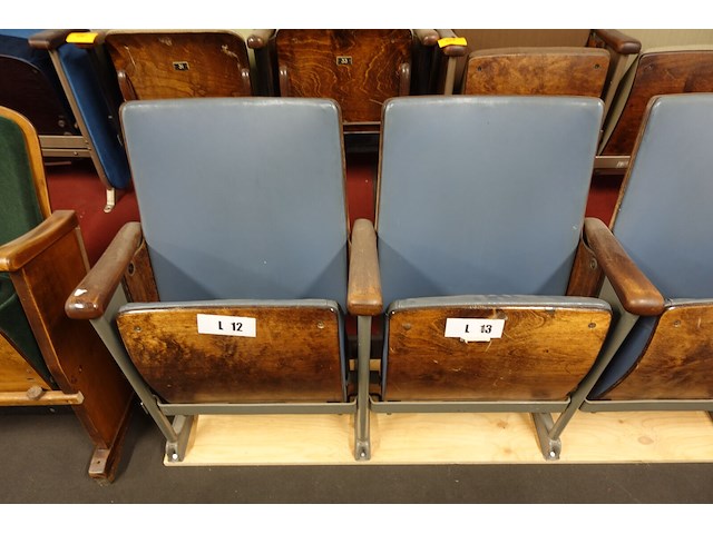 4-zit vintage theaterstoel - afbeelding 5 van  6