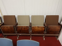 4-zit vintage theaterstoel - afbeelding 1 van  5