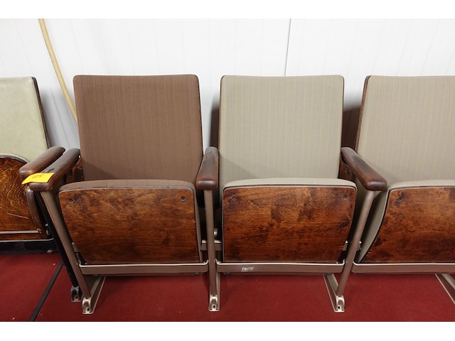 4-zit vintage theaterstoel - afbeelding 3 van  5