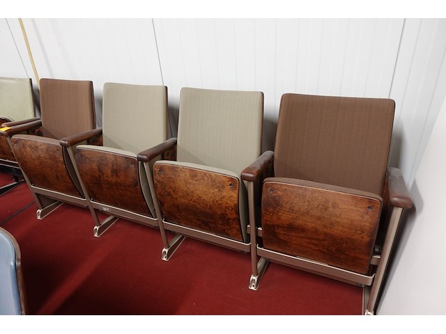 4-zit vintage theaterstoel - afbeelding 4 van  5