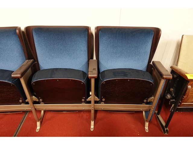 4-zit vintage theaterstoel - afbeelding 2 van  9