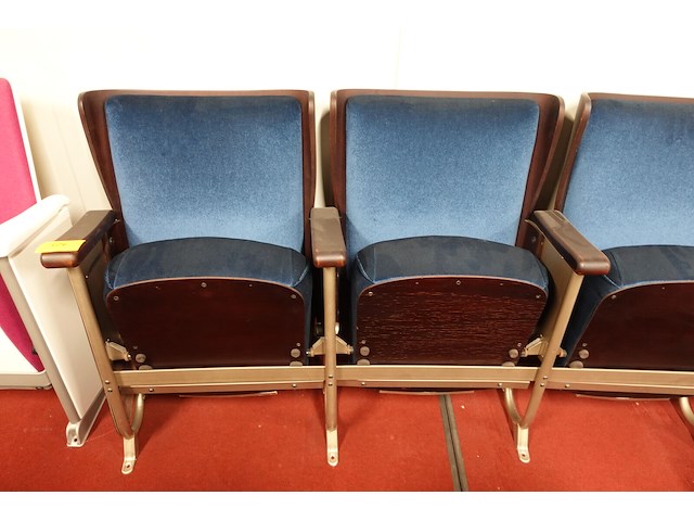 4-zit vintage theaterstoel - afbeelding 3 van  9