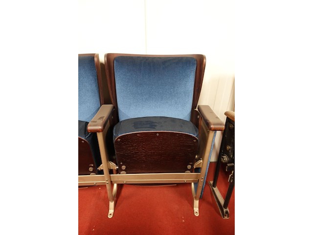 4-zit vintage theaterstoel - afbeelding 8 van  9