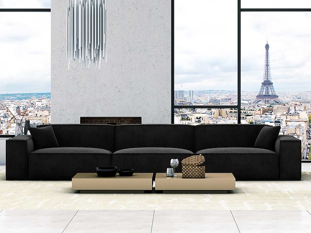 4-zits bank - antracietstof - afbeelding 1 van  9