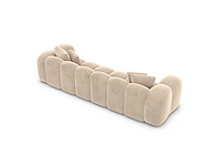 4-zits bank - crèmekleurig fluweel - afbeelding 5 van  8