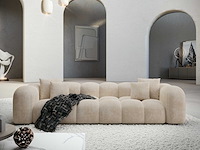 4-zits bank - crèmekleurig fluweel