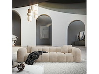 4-zits bank - crèmekleurig fluweel - afbeelding 2 van  8