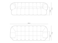 4-zits bank - groen - velvet touch door christian lacroix - afbeelding 6 van  7