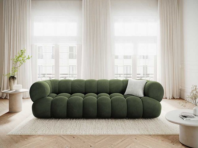 4-zits bank - groen - velvet touch door christian lacroix - afbeelding 1 van  7