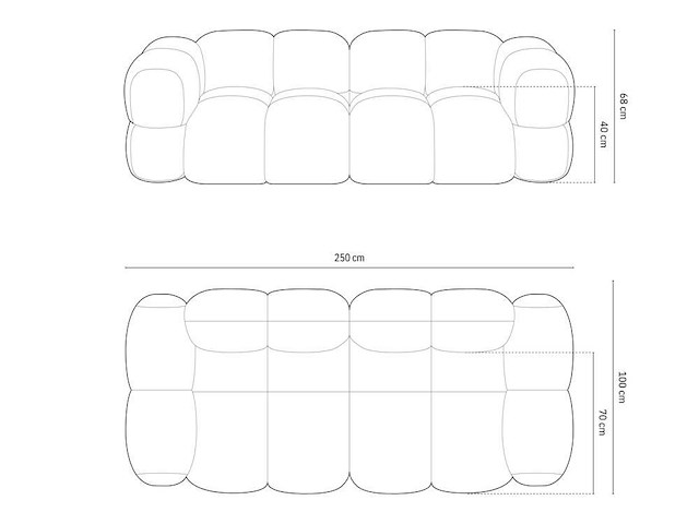 4-zits bank - groen fluweel - afbeelding 7 van  8