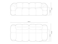 4-zits bank - groen fluweel - afbeelding 7 van  8