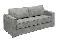 4-zits cabrio express in lichtgrijs ribfluwelen - slaap 160 cm - matrassen 22 cm - afbeelding 3 van  5