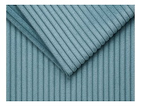 4-zits cabrioletbank express in turquoise blauwe ribfluwelen - bed met brede latten 160 cm - matras 22 cm - afbeelding 7 van  8