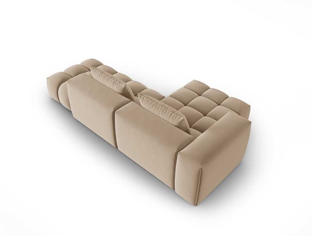 4-zitter linker hoek bank - zandfluweel - afbeelding 4 van  8