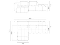 4-zitter linker hoek bank - zandfluweel - afbeelding 6 van  8