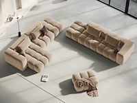 4-zitter linker hoek bank - zandfluweel - afbeelding 7 van  8