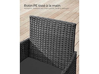 4-zitter tuinmeubilair in pe geweven hars, voor terras, balco - afbeelding 5 van  6