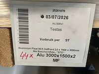 40 aluminium platen, afmetingen 3000 x 1500 x 2 mm. - afbeelding 3 van  4