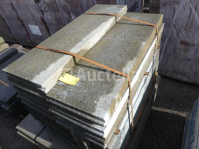 40 betonnen stoepranden 100x30x6 cm betongrijs - afbeelding 1 van  5