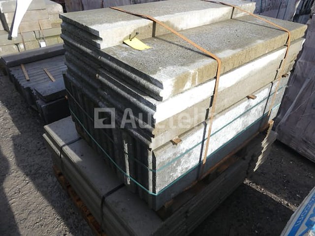 40 betonnen stoepranden 100x30x6 cm betongrijs - afbeelding 2 van  5