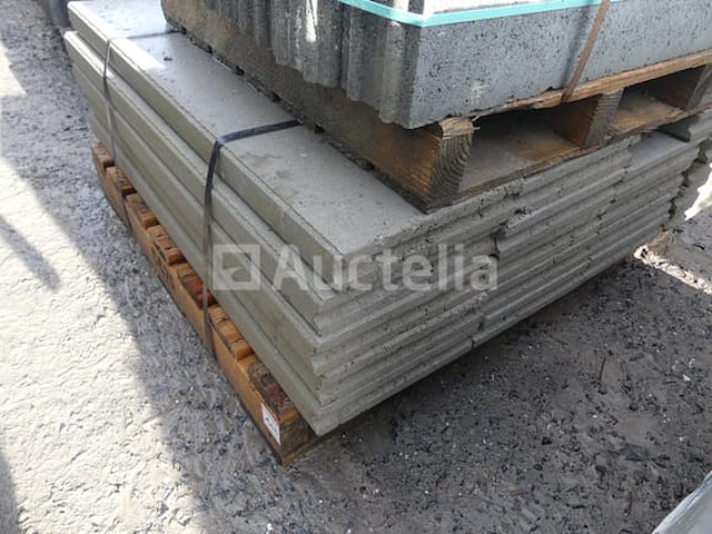 40 betonnen stoepranden 100x30x6 cm betongrijs - afbeelding 3 van  5