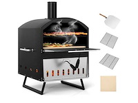 40 cm houtgestookte buitenpizzaoven met steen en grill - afbeelding 1 van  7