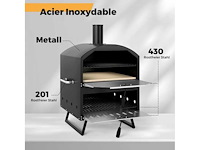 40 cm houtgestookte buitenpizzaoven met steen en grill - afbeelding 3 van  7