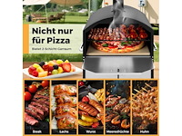 40 cm houtgestookte buitenpizzaoven met steen en grill - afbeelding 5 van  7