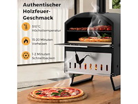 40 cm houtgestookte buitenpizzaoven met steen en grill - afbeelding 6 van  7