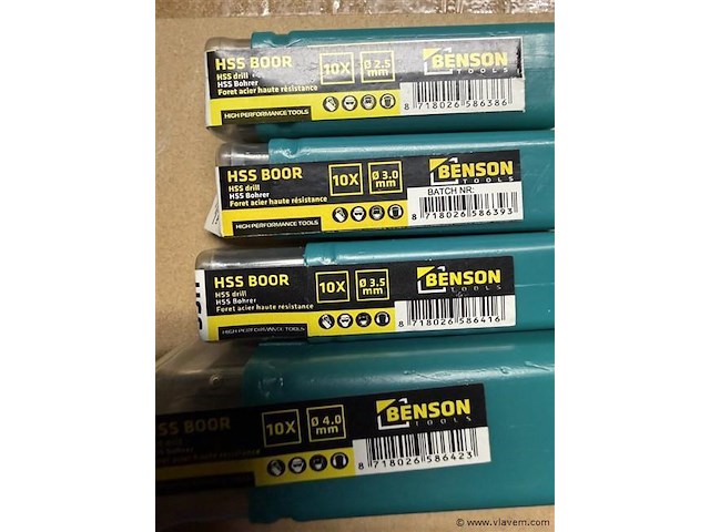 40 hss metaalboren2, 3, 3,5,en 4 mm - afbeelding 2 van  2