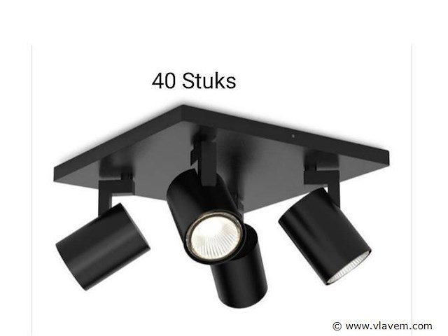 40 stuks plafondlamp kona zwart - afbeelding 1 van  2