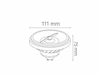 40 x gt ar111 led lichtbron, 11 watt, 3000k - afbeelding 6 van  10