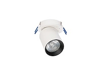 40 x gu10 inbouwspot armatuur cilinder zand wit en zwart draaibaar - afbeelding 4 van  5