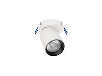40 x gu10 inbouwspot armatuur cilinder zand wit en zwart draaibaar - afbeelding 4 van  5