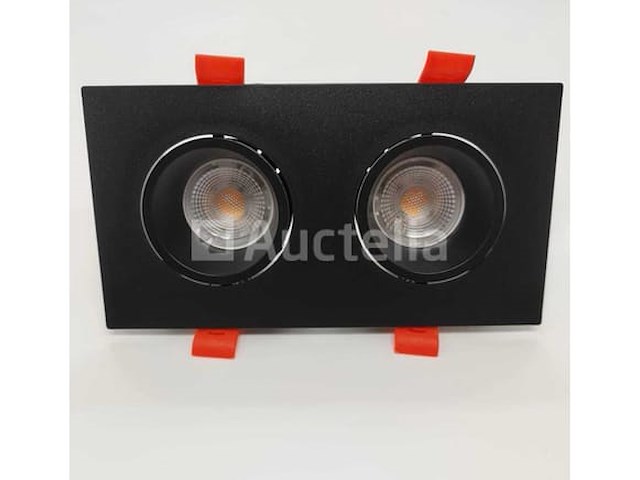 40 x gu10 verstelbare inbouwframes – rechthoekig – zwart – model ep-2 - afbeelding 4 van  5