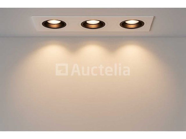 40 x gu10 verstelbare inbouwframes – rechthoekig – zwart/wit – model ep-3 - afbeelding 1 van  5