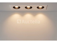 40 x gu10 verstelbare inbouwframes – rechthoekig – zwart/wit – model ep-3 - afbeelding 1 van  5