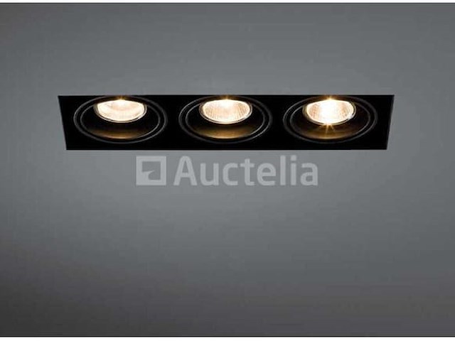 40 x gu10 verstelbare verzonken frames – rechthoekig – zwart – model ep-3 - afbeelding 4 van  5