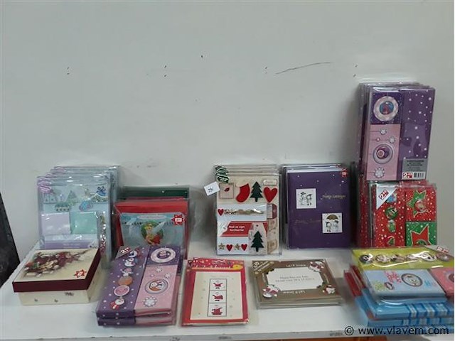 40 x kerstkaarten met enveloppe mix - afbeelding 1 van  2