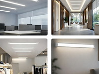40 x led batten 36w – 120cm – 6500k koud wit – ip20 stofdicht – koppelbaar - afbeelding 1 van  6