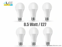 40 x led e27 lampjes, 8.5 watt, warm wit