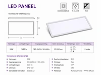 40 x led paneel 24w – 6400k koud wit - 595x295mm – ip20 – zodiac-24 - afbeelding 4 van  5