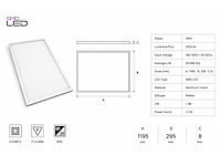 40 x led paneel 36w – 3000k warm wit - 1195x295mm – ip20 – zodiac-36 - afbeelding 4 van  5