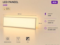 40 x led paneel 36w – 3000k warm wit - 1195x295mm – ip20 – zodiac-36 - afbeelding 1 van  5