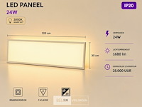 40 x led paneel 36w – 3000k warm wit - 1195x295mm – ip20 – zodiac-36 - afbeelding 1 van  6