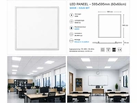40 x led paneel 45w – 6400k koud wit - 595x595mm – ip20 – galaksi - afbeelding 5 van  5
