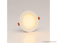 40 x led paneel – rond inbouw – 8w – 3000k warm wit – ip20 - afbeelding 1 van  4