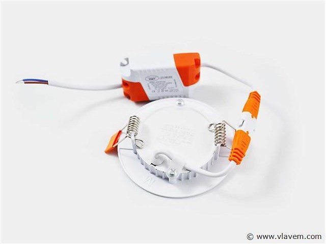 40 x led paneel – rond inbouw – 8w – 3000k warm wit – ip20 - afbeelding 2 van  4