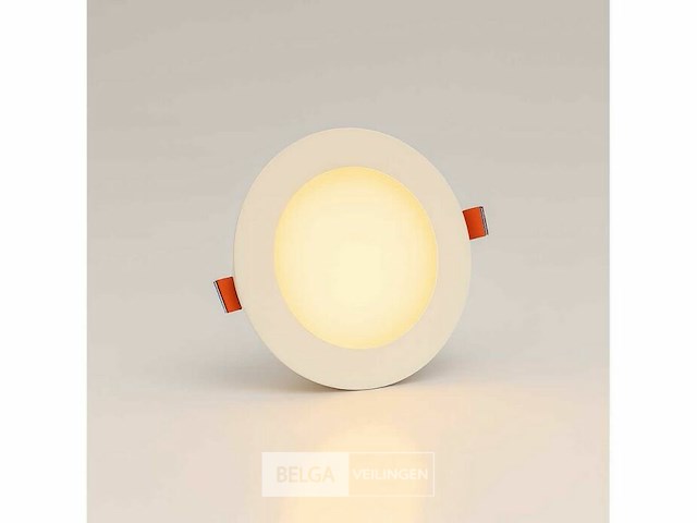 40 x led paneel – rond inbouw – 8w – 3000k warm wit – ip20 - afbeelding 1 van  5