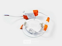 40 x led paneel – rond inbouw – 8w – 3000k warm wit – ip20 - afbeelding 3 van  5